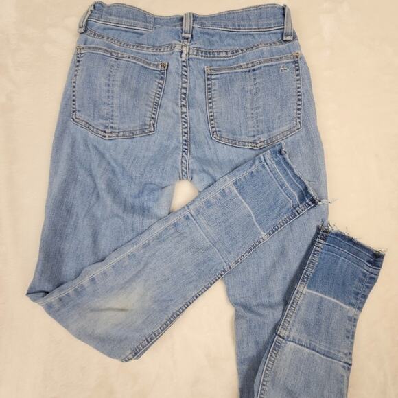 Rag & Bone Jeans Ankle Skinny 24 Women’s Light Wash Denim Ankle Cuff Detail - Picture 10 of 11